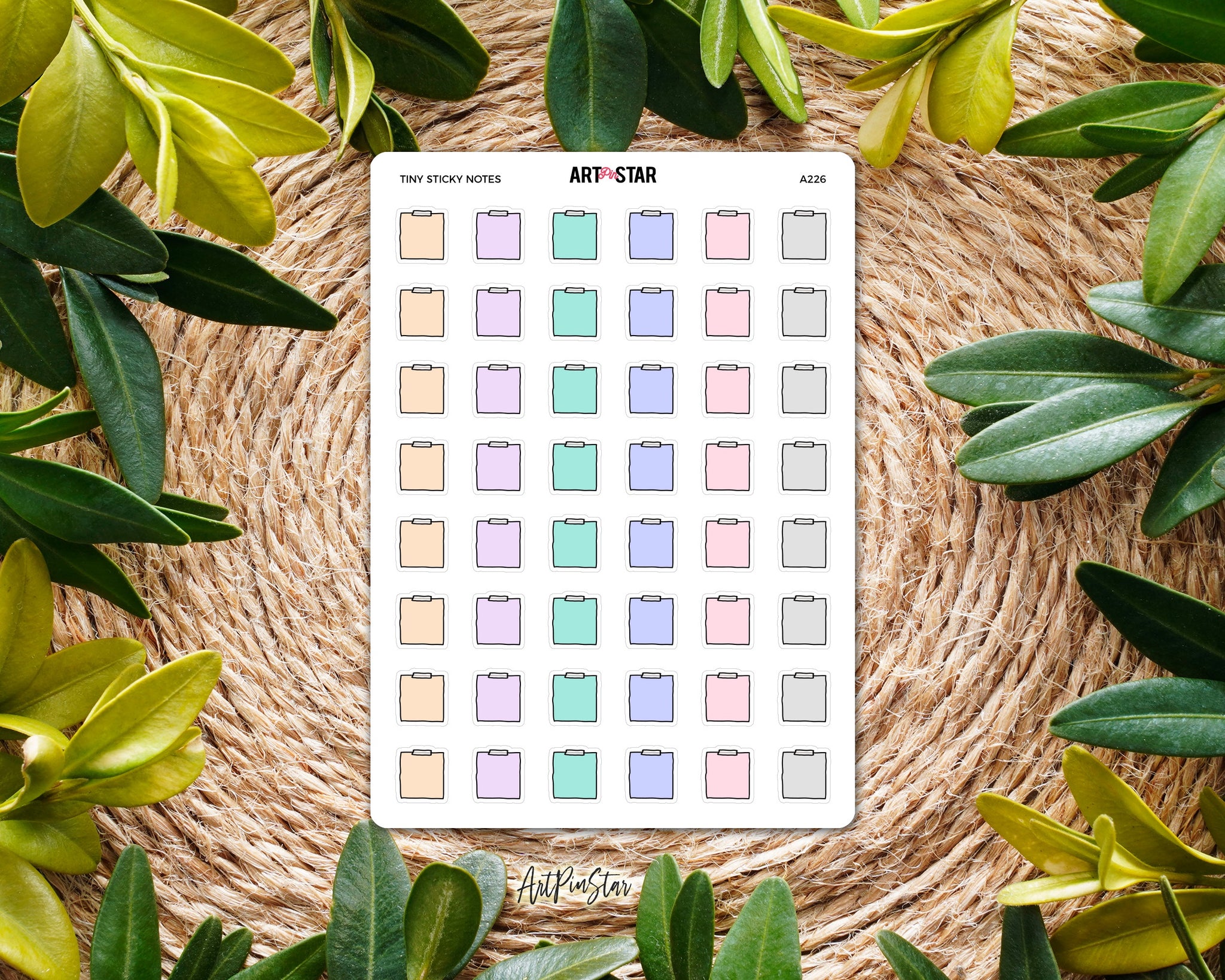 Tiny Sticky Notes White Stickers