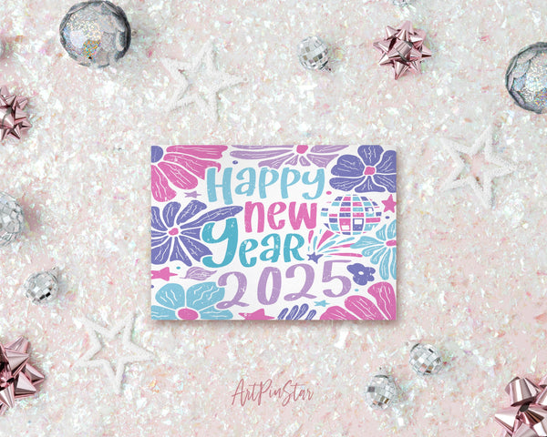 Boho Happy New Year 2025 Amazing Customized Greeting Card