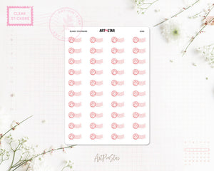 Bunny Postmark Clear Stickers