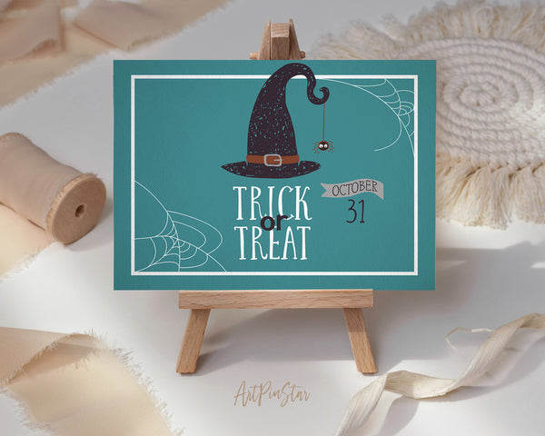 Trick or Treat October 31 Halloween Custom Holiday Greeting Card