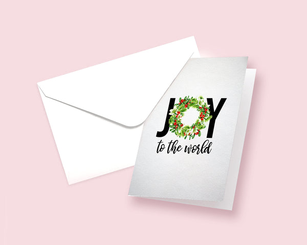 Joy to the world Personalized Holiday Greeting Card Gifts