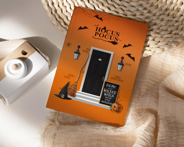 Halloween Home of the Wicked Witch & Her Little Monsters Custom Holiday Greeting Card