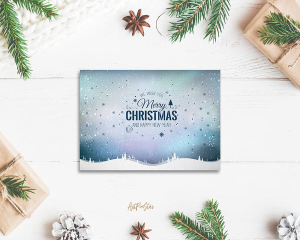 We wish you Merry Christmas and Happy New Year Personalized Holiday Greeting Card Gifts