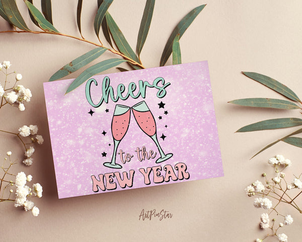 Cheers To The New Year New Year Customized Greeting Card