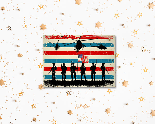 American Soldier Flag Veterans Day Holiday Greeting Cards