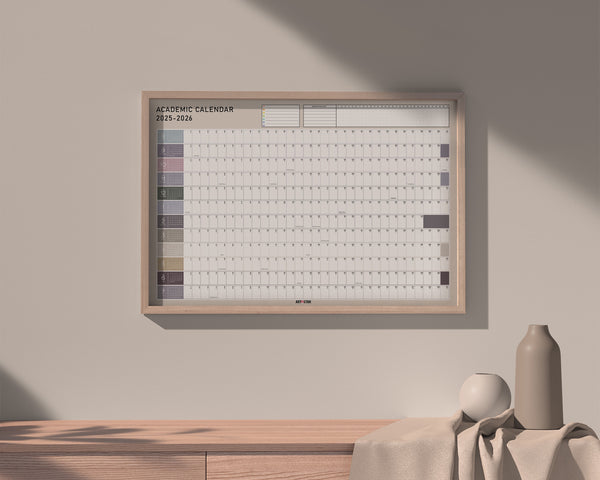 2025-26 Academic Schedule Customizable Yearly Wall Calendar