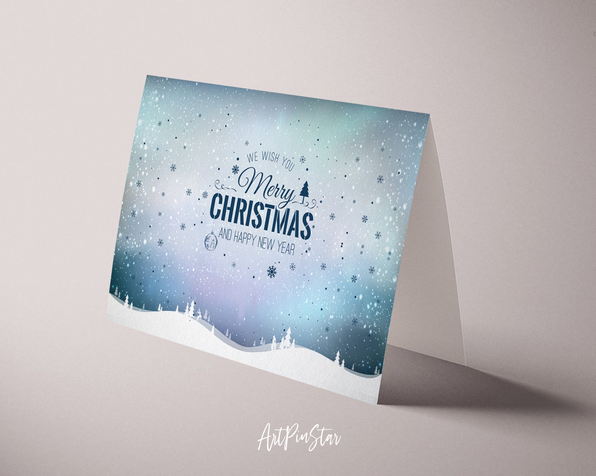 We wish you Merry Christmas and Happy New Year Personalized Holiday Greeting Card Gifts