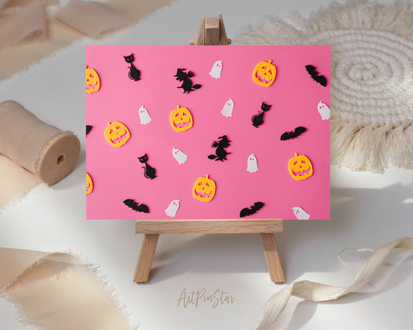 Halloween Bats Witches Ghosts Jack-o'-Lantern Custom Holiday Greeting Card