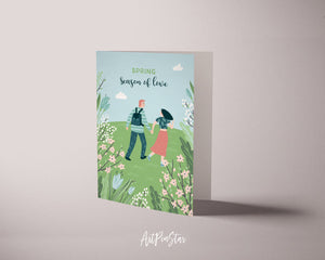 Spring Season of Love Customizable Season Greeting Cards