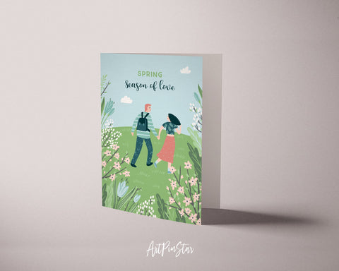 Spring Season of Love Customizable Season Greeting Cards