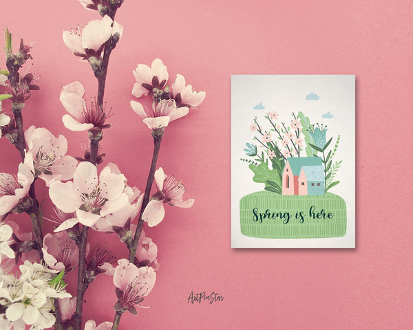 Spring is here Customizable Season Greeting Cards