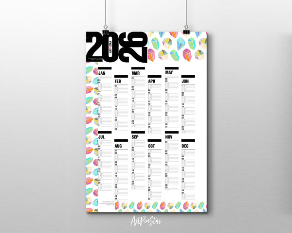 2026 Abstract Customizable Yearly Wall Calendar