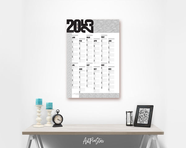 2025 Modern Customizable Yearly Wall Calendar