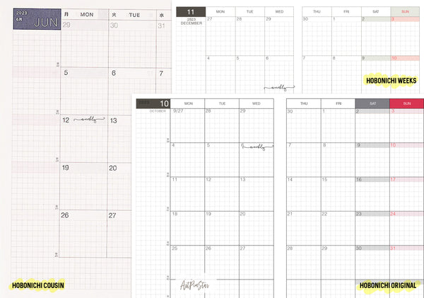 A111b | Lettering Functional Planner, Calendar