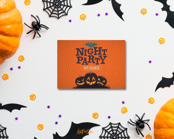 Night Party Happy Halloween Custom Holiday Greeting Card