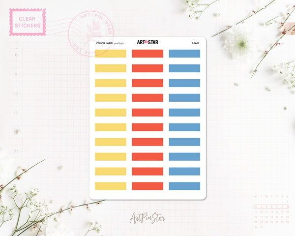 Color Label Clear Stickers