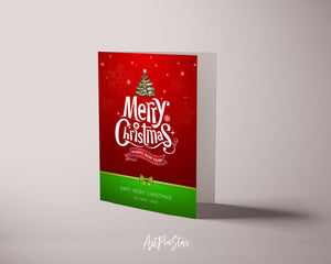 Merry Christmas Happy New Year Personalized Holiday Greeting Card Gifts