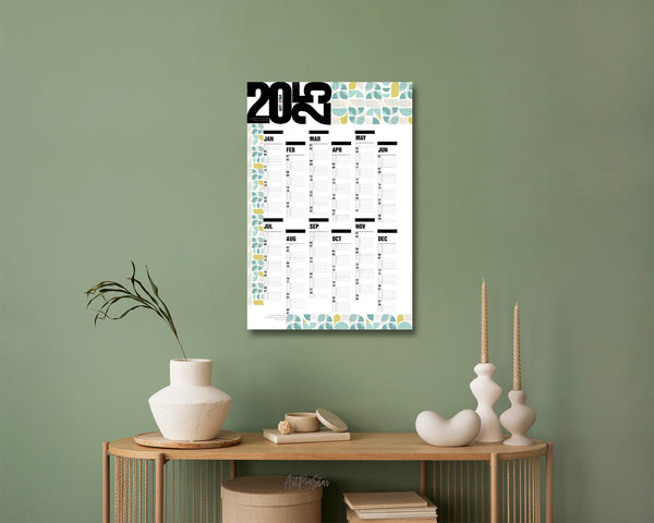 2025 Abstract Customizable Yearly Wall Calendar