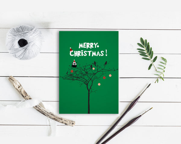 Merry Christmas Tree Personalized Holiday Greeting Card Gifts