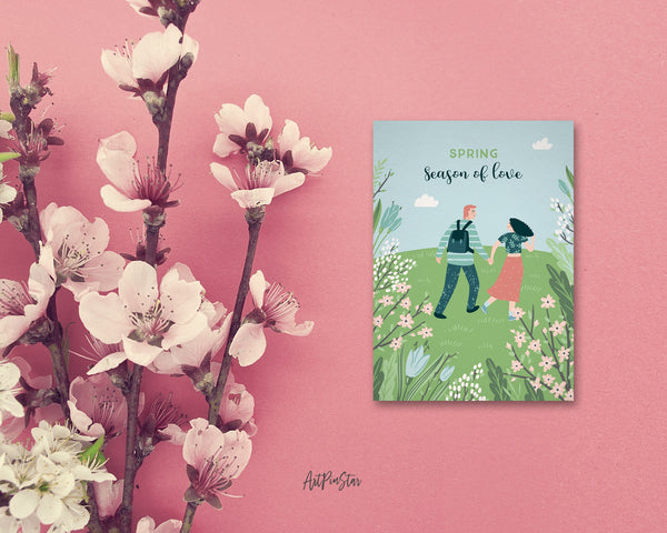 Spring Season of Love Customizable Season Greeting Cards