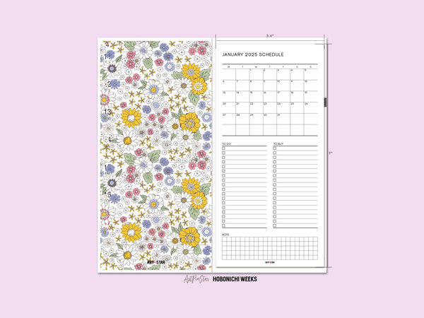 Boho Groovy Botanical Hippie Flower Personalized Vellum Dashboard