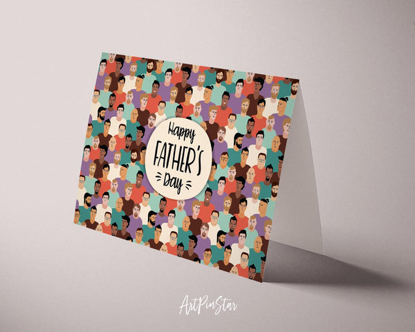 Happy Daddy Face Father's Day Greeting Cards
