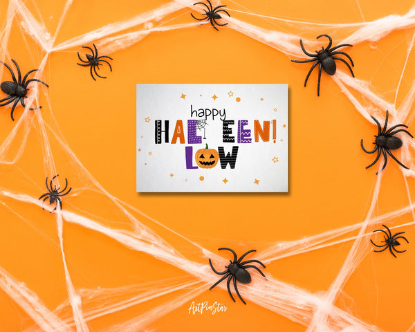 Happy Halloween Spider Custom Holiday Greeting Card