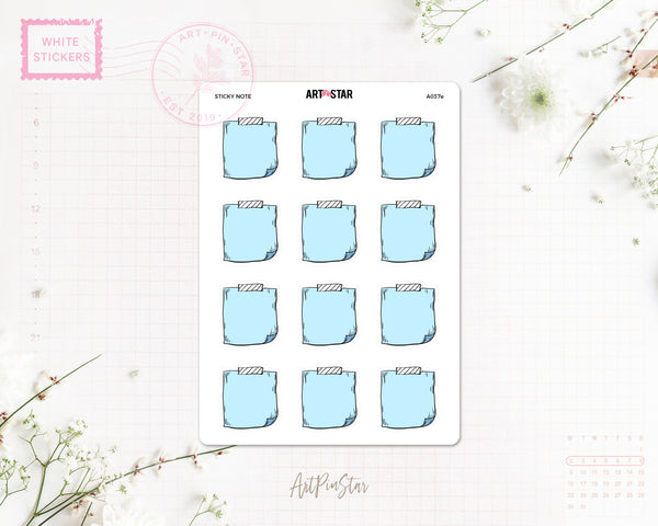 Monthly Sticky Note White Stickers