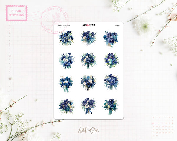 Flower Bouquet Clear Stickers