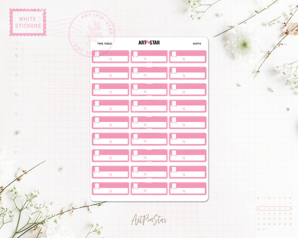 A097d | Time Table, Pink
