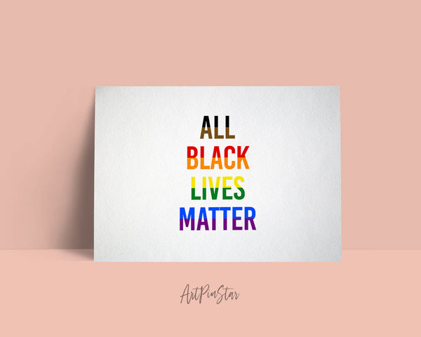 All Black Lives Matter LGBTQ Pride Cards