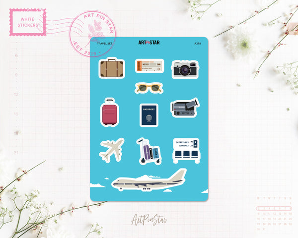 Travel Set White Stickers