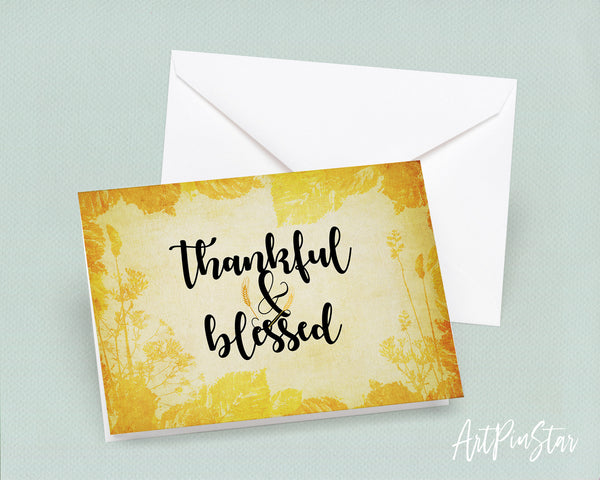 Thankful & Blessed Bible Verse Customized Greeting Card