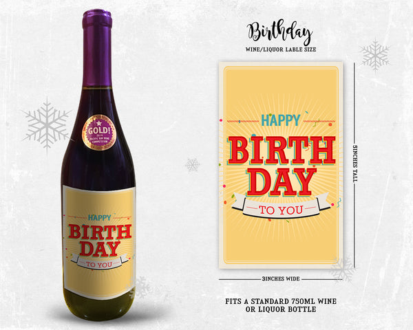 Happy Birthday To You Holiday Customizable Label