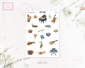 Music Instrument Planner Sticker, Orchestra