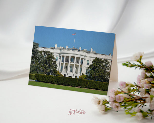 White House, Washington DC Landscape Custom Greeting Cards