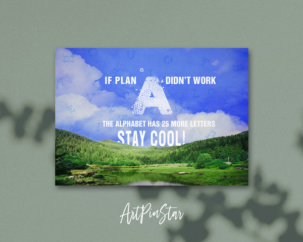 If plan a didn't work the alphabet has 25 more letters stay cool Bible Verse Customized Greeting Card