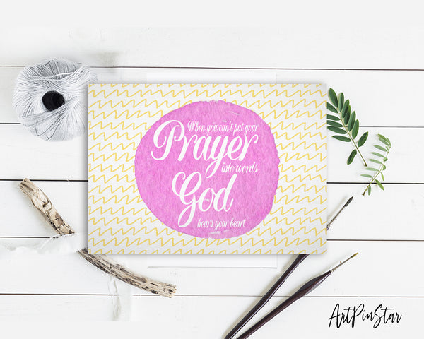 When you can't put your prayer into words Bible Verse Customized Greeting Card