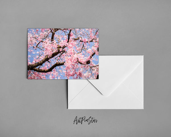 Cherry Blossoms (Sakura) Haradani-en Garden, Kyoto, Japan Landscape Custom Greeting Cards