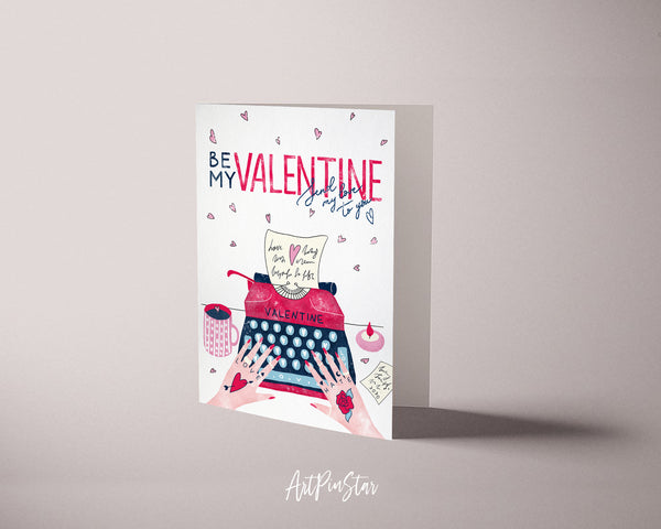 Love Letter Be My Valentine Customized Greeting Card