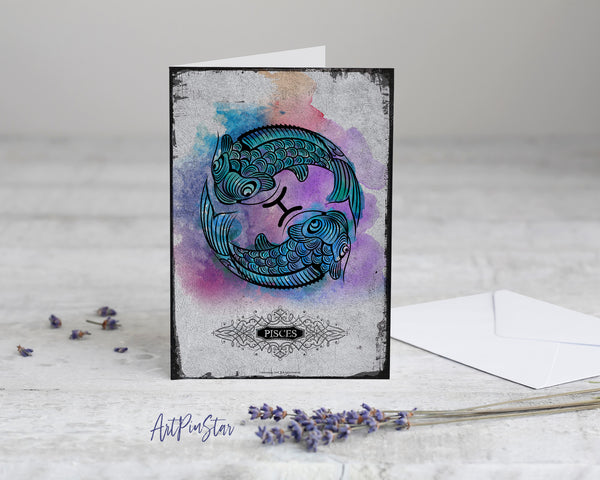 Horoscope Pisces Prediction Yearly  Astrology Art Customized Gift Cards