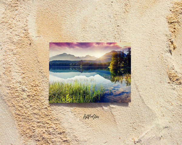 Strbske Pleso Lake in National Park High Tatra Slovakia, Europe Landscape Custom Greeting Cards