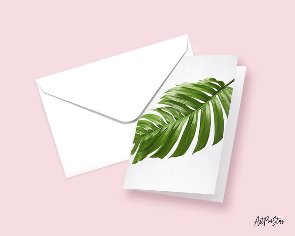 Monstera Deliciosa Leaf Botanical Garden Customized Greeting Card