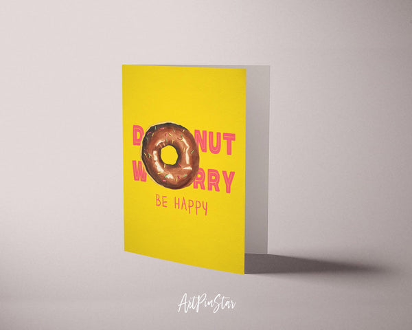 Donut Worry Be Happy Food Customized Gift Cards