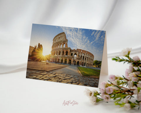 Colosseum in Rome, Italy, Europe Landscape Custom Greeting Cards