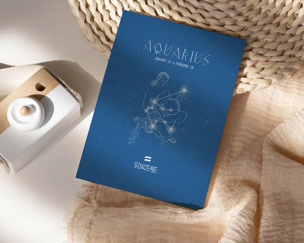 Astrology Aquarius Prediction Yearly Horoscope Art Customized Gift Cards