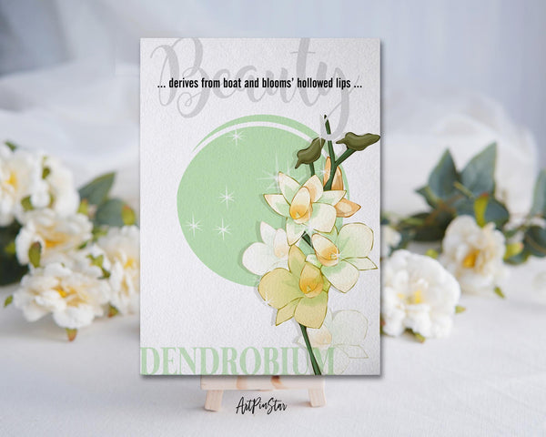 Dendrobium Flower Meanings Symbolism Customized Gift Cards