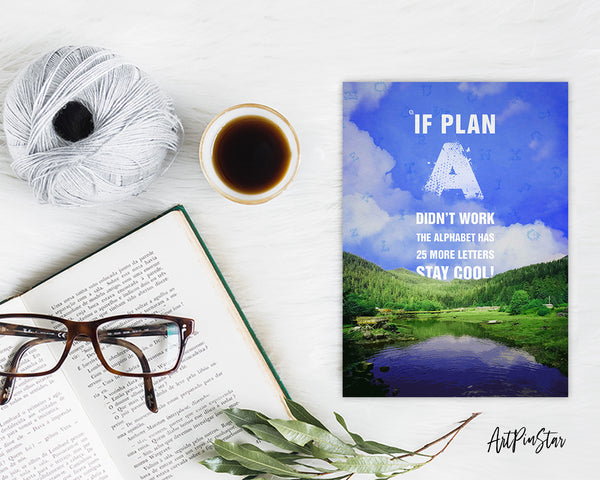 If plan a didn't work the alphabet has 25 more letters stay cool Bible Verse Customized Greeting Card