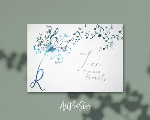 Inspiring Music Quote Letter R Symbol Real love has no limits