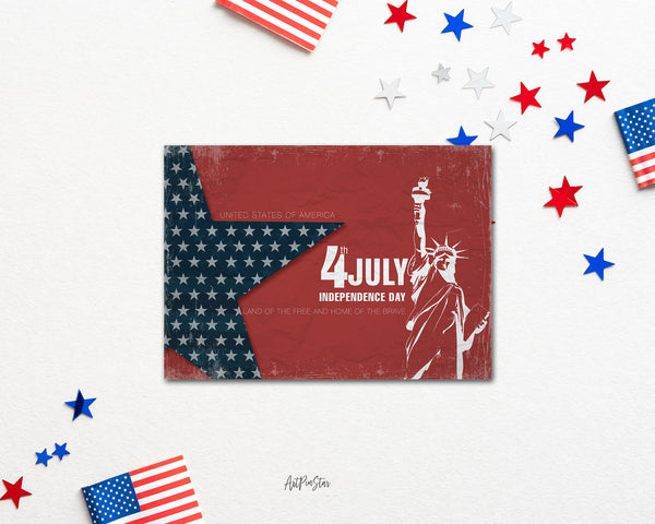 Land of the free and home of the brave Independence Holiday Greeting Customizable Gift Cards